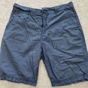 Navy plaid shorts